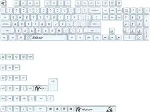 PLCPDM Comfort Typing Translucent Keycaps Set Keycaps with Durability Sublimation Printing for 61/68/75/84/87/98