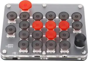 OSU Hot Swap Game Keyboards, 21 Keys Programmable Keyboard with Knob, One Handed Mechanical Gaming Keyboard Programming Macro RGB Backlit OSU Standard Keyboard for Game