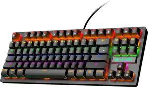 Angoily Keyboard for Laptop Mechanical Keyboard RGB Backlight Keys USB Gaming Accessory