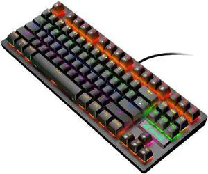 DOITOOL Keyboard Computer USB Keyboard for Gaming Game Keyboard Rainbow Light Effects