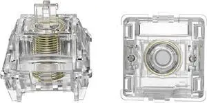 Gateron Magnetic Jade Max Keyboard Switches,Fully Transparent Gold-Plated Spring Factory Pre-lubed Permanent Magnet Freely Setting Pre-Travel Linear Switches for Magnetic Gaming Keyboard(108PCS)