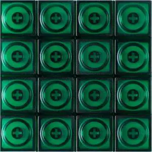 Original Blocks Bricks Keycap Transparent Frosted Keyboard Key Cap Low Profile Key Caps for Mechanical Keyboard61/87/108/104/96 Large Full Set of Keycaps (Full Set of 131keys,Green Clear)