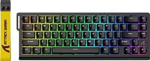 ATTACK SHARK X68 HE Rapid Trigger Mechanical Gaming Keyboard 60% Wired TKL with Adjustable Actuation,Hall Effect Magnetic Switch,8KHz Polling Rate,RGB Backlit,Top Mount for PC Mac Esport Gamer(Black)