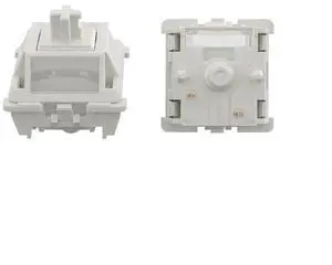 GATERON Smoothie Keyboard Switches,Full POM Pre-lubed 40gf Linear RGB LED 5 Pin 22mm Dual-Stage Spring Key Switches for MX Mechanical Keyboard(108PCS)