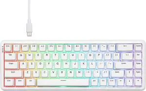 AK680 MAX Wired Gaming Keyboard with Hall Effect Switch, Rapid Trigger Magnetic Keyboard with 8K Polling Rate, Top Structure, RGB Backlight (White)