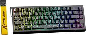 ATTACK SHARK X68 HE 8000Hz Rapid Trigger Keyboard, 0.01mm RT Accuracy Wired Gaming Keyboard with Magnetic Switch, Adjustable Actuation, Rapid Trigger, Snap Tap, RGB Lighting for PC/Mac, Black Contours