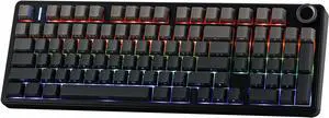 Aula F99 PRO 96% Mechanical Gaming Keyboard, BT5.0/USB-C/2.4GHz Wireless, Hot Swappable Gasket Custom Keyboard with 8000mAH Battery, Rotary Knob, RGB Backlit for Win/Mac (Grey)