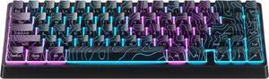 HITIME XVX M67 60% Keyboard with IMD Keycaps, QMK/VIA Topographic Gaming Keyboard, Wired Mechanical Key Board, RGB Custom Gasket Hot Swappable, for Windows & Mac, Interstellar Black