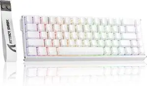 ATTACK SHARK X68MAX HE Wired Rapid Trigger Mechanical Creamy TKL RGB Gaming Keyboard with Full Aluminum CNC,8K Polling,0.005mm Accuracy,Hall Effect Magnetic Switch,NKRO,Driver for PC(White Contour)