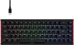 AJAZZ ALUX68 HE Aluminum Rapid Trigger Gaming Keyboard with Magnetic Switch, Wired Hall Effect Keyboard with 8K Polling Rate, 0.125ms Latency, RGB Backlight (Black, ALUX68 Plus)