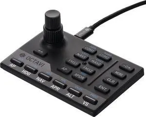 OCTAVI IFR-1: Compact All-in-one Cockpit Made in Germany - high-Precision Controls for COM, NAV, FMS, autopilot, XPDR, and More for immersive, Realistic Flight Simulation