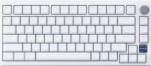 GK GAMAKAY TK75HE V2 Rapid Trigger Wired Mechanical Keyboard TFT Screen, 8KHz Polling Rate 0.01mm RT Accuracy, Snap Tap, Hall Effect Magnetic Switch 75% RGB Gaming Keyboard (White, Magnetic Mercury)