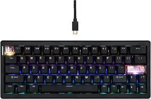 MechLands CIDOO C60 HE Wired Rapid Fast Gaming Keyboard with Silent Magnetic Switch, Hall Effect Keyboard with 8K Polling Rate, 0.125ms Latency, 63-Key Compact Layout, Hot-Swappable (Black)