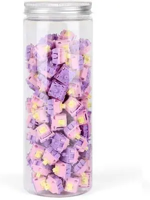 EQUALZ Banana Split/Tangerine V2 Switch, 5Pin Linear MX Switches for Custom Gaming Mechanical Keyboard (Color : Banana Split 62g, Size : 110PCS)