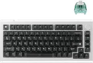 DrunkDeer A75 Master Rapid Trigger Keyboard, Esports Gaming Keyboard, Magnetic Switch, RT Plus - RT Match - Adjustable Actuation, 0.01mm, 8K Hz, 75% Design - ANSI, Silver - Gateron Jade Pro Switch
