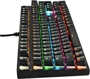 GAROZATION Ergonomic Key Mechanical Keyboard Backlit Gaming Keyboard for Computer