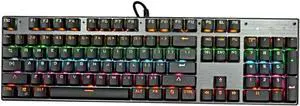 Veemoon Key RGB Backlit Wired Mechanical Keyboard with Ergonomic Layout for Gaming and Office Use Fast Mode