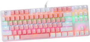 OKUMEYR RGB Mechanical Keyboard Key Backlit USB Wired Design for Office and Gaming Dynamic Backlight