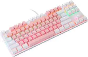 Gatuida USB Mechanical Gaming Keyboard Keys RGB Backlight with Light Transmitting Keycaps Non Conflict