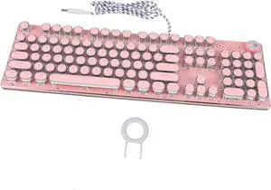 TEHAUX Retro Punk Mechanical Keyboard Durable Laptop Gaming Keyboard Practical Design for Comfort and