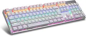 HCUCTOS Wired Gaming Keyboard, Mechanical, USB Interface, 13 Colors Cool Backlight Effect, for Home Office PC Game Black(Black)