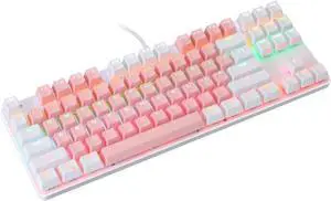 Homoyoyo USB Mechanical Keyboard Keys Backlit Gaming Keyboard with Ergonomic and Performance and Reliable