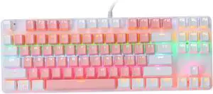 SEWACC USB Mechanical Gaming Keyboard Keys Ergonomic Wired Design with Backlight Ghosting