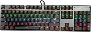 Artibetter RGB Backlight Mechanical Keyboard Key Non-Conflict Gaming Keyboard USB Thick Aluminum Panel