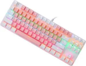 KONTONTY RGB Backlit Mechanical Gaming Keyboard Key Stylish Dual Molded Design Tactile