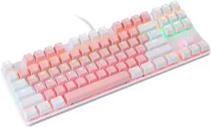 Mipcase Ergonomic Keyboard Replacement Keys RGB Backlit Keyboard for Work Gaming