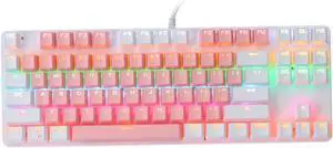 LIFKICH RGB Mechanical Keyboard Key Wired Design with Ergonomic Layout Frosted Panel and