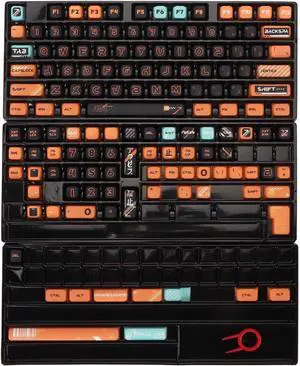 141 Keys Mechanical Keyboard Keycaps Set, PBT XDA Height DIY Keycaps, Wide Compatibility for 61 87 98 104 108 Keys, Ergonomic Design, Sturdy and Fadeless