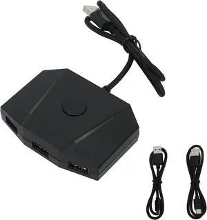 Keyboard Converter, Plug and Play Game Controller Adapter with Sound Jack, Compatible with, Switch, and Games, Customizable Lighting and App Control