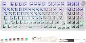 Mechanical Keyboard Kit with RGB Backlit, Hot Swappable Keys, 98% Layout, 3 Connection Modes (BT, 2.4G, Wired) for DIY Gaming and Office Use