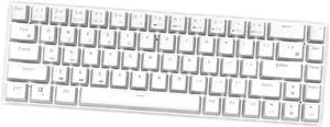 Artibetter 1pc Mechanical Keyboard Portable for Use Comfortable Typing Supports Device Pairing White Color Tea