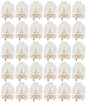 30pcs DIY Mechanical Keyboard Switches, Plastic Backlight Switches for Customizing Silent Keyboards, High Stability, 80 Million Keystrokes (Paragraph Switch)