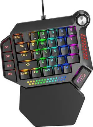Gaming Keyboard and Mouse Combo, Imitation Mechanical USB Gaming Keyboard with Backlight, 35 Keys with Macro Recording, Ergonomic Design for PC Gamer (Model)