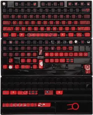 PBT Keyboard Keycaps, 140 Keys Gradient Colors, Dye Sublimation Smoothing Mechanical Keyboard Keycaps for Gaming DIY, XDA Height, Wear