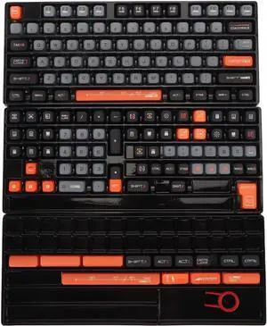 154 Key PBT Keycap Set, XDA Height, Five Sided Thermal Sublimation, Mechanical Keyboard Compatible, for 61/87/98/104/108 Keys, with Keycap Puller