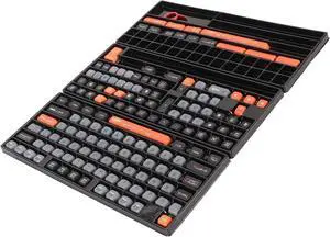 154 Key PBT Keycaps, Five Sided Thermal Sublimation Comfortable DIY Ergonomic PBT Keycaps XDA Height with Keycap Puller for 98 104 Keys