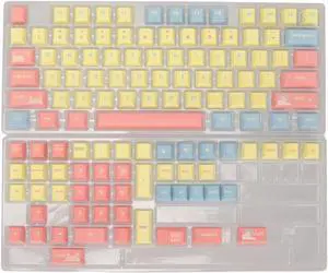 124 Key PBT Mechanical Keyboard Keycaps, Dye Sublimation Vivid Colors, Widely Compatible for 61/87/100/104/108 Keyboards, Premium Material for Long Life, Stable Structure