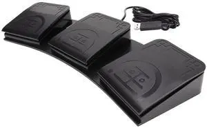 USB Foot Switch 3 Key Ergonomic Multimedia USB Foot Pedal for Game Player Media Control