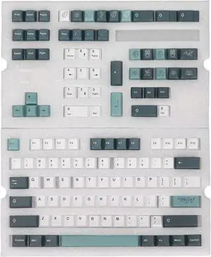 128 Key PBT Keycap Set, Mechanical Keyboard Accessory, DIY Replacement with Contrast Colors, Cherry Height, Universal Compatibility, Ergonomic Design (Botanical Garden)