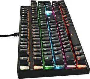 HOMOCONO Led Mechanical Gaming Keyboard Keys Non-Conflict Design RGB Backlit Ergonomic Build for Hours of