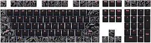 108 Key Key Cap Customs Line White Key Cap Set Front Print Backlit Keycap Mechanical Keyboard