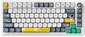 LEOBOG Hi75 Gaming Keyboard, Wired, 75% Mechanical with Mode Knob, Creamy Keyboards, Hot Swappable, Programmable RGB Backlit, Pre-lubed Nimbus Switch