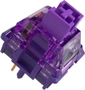 MMD Lavender Purple Pro Switch, Pre-Lubed 5Pin LED Diffuser Tactile Switch for Custom Mechanical Keyboard(90PCS)