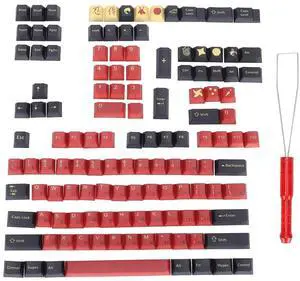 PBT Keycaps 128 Key Japanese Style with Animation Elements for Universal PC Gaming Keyboard