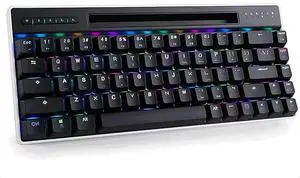 KANBUN Wired Gaming Keyboard, RGB Backlit Ultra-Compact Mini Keyboard, LED Backlit 68 Keys Keyboard for PC/Mac Gamer, Typist, Travel (Color : Black)