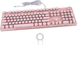 Hoement Retro Punk Mechanical Keyboard Cherry Gaming Keyboard Anti- Comfortable Design for Laptop Desktop